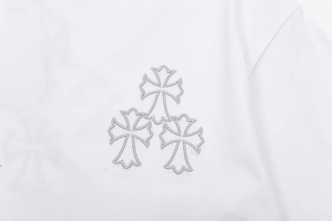 Chrome Hearts/ 🪡 Logo Same Style T Versatile : White Size：XS~L